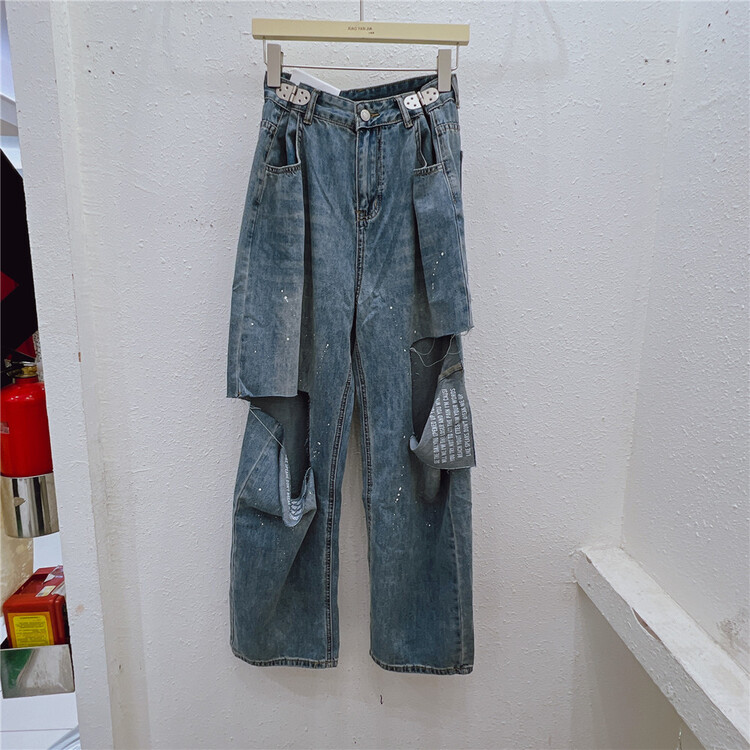 "Xiaoyan home" retro straight Joker jeans 2005# XYJ