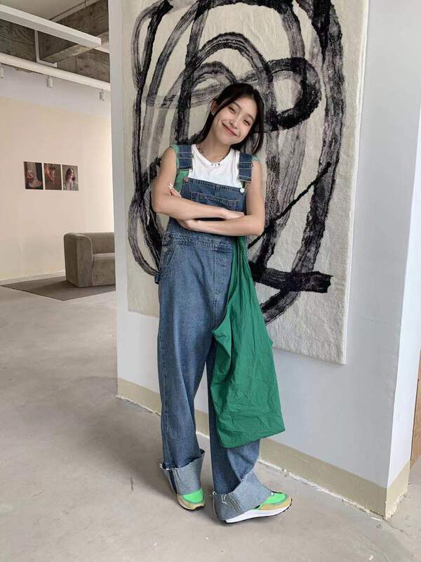 [9hour] simple loose pocket strap pants 7956# zxl