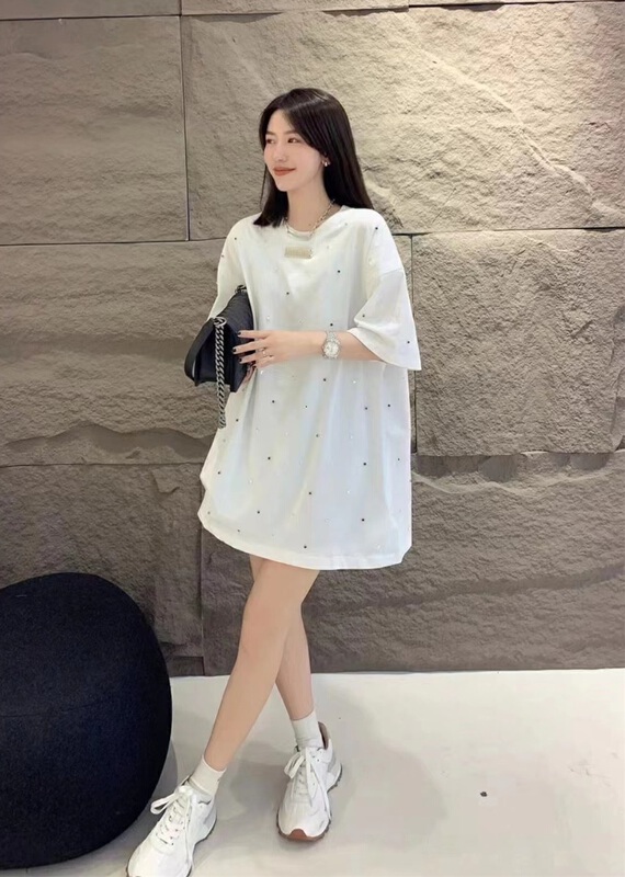 [Amy] round neck Korean comfortable short sleeve T-shirt y7944# JJ