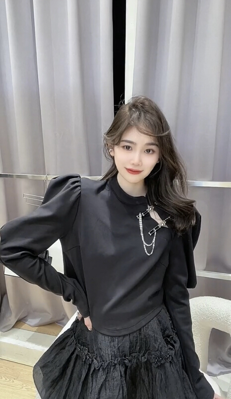 goods in stock! Early spring! [Feimao Philippine cat] Korean fashion short shirt ym-9746# LSL