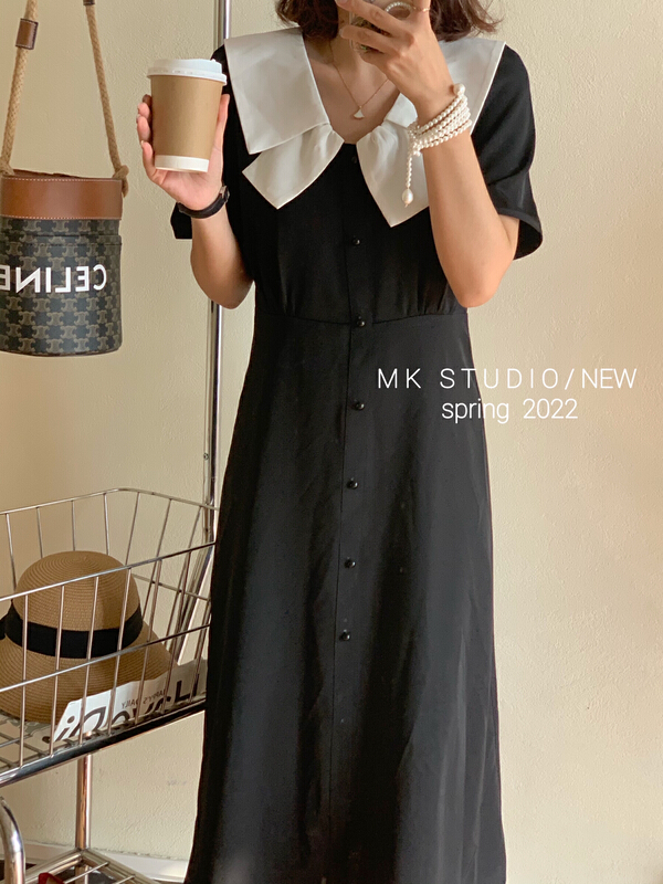 New year in early spring! [Chen] Korean casual bag buckle bow dress 3151# hjy