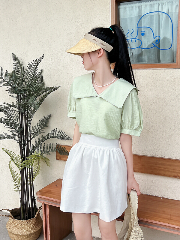 New in early summer! [rong'er family] fashionable sweet age reducing blouse 60583# hjy