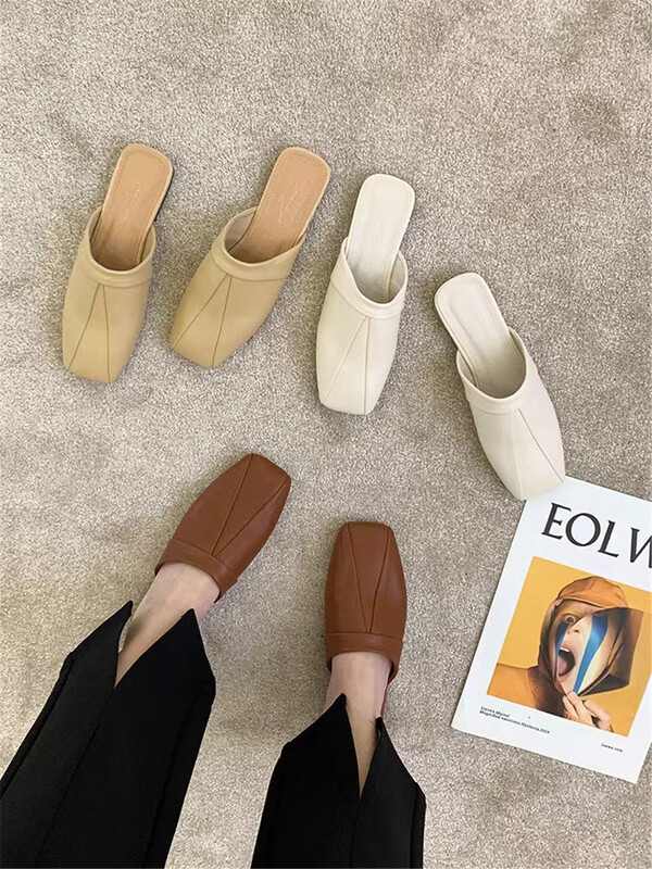 New in early summer! [DS. Gift] square head simple age reducing slipper 5211# LSL