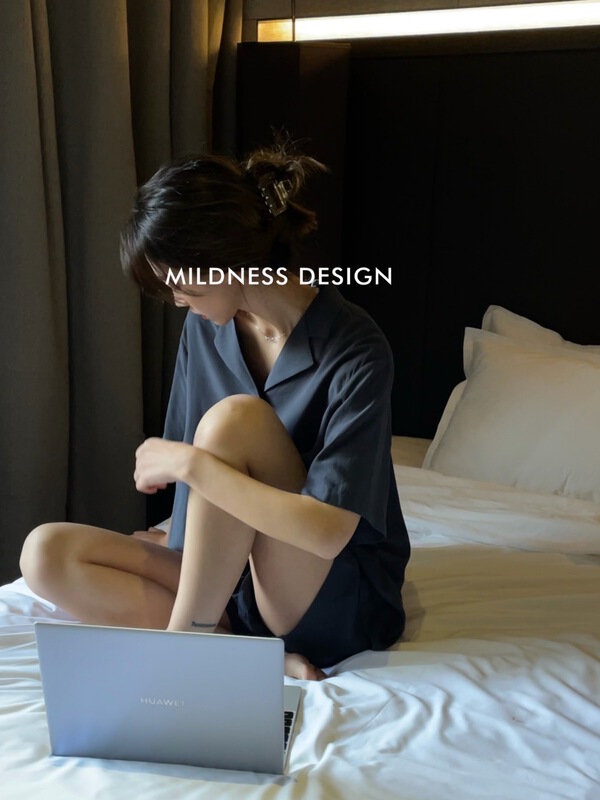 New year in early spring! [mildness] Tencel cotton loose comfortable Top + solid color Pajama suit zy188# ZSY
