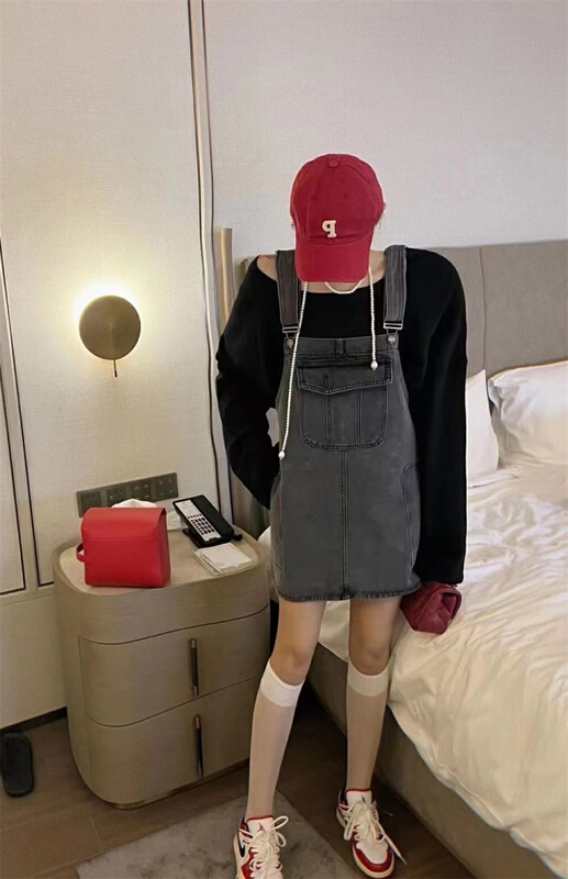 [goblin] Korean wash versatile strap skirt 9510# lwy