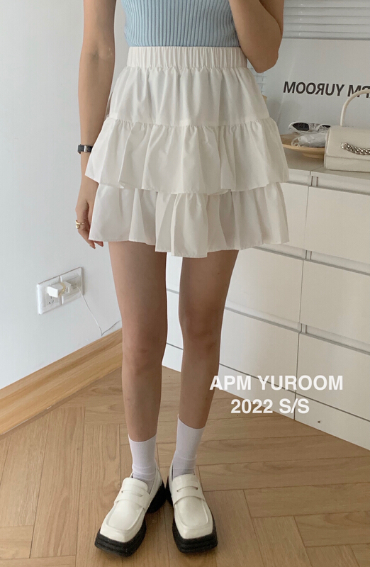 New in early summer! [APM yuroom] versatile sweet Ruffle Skirt 22182# LSL