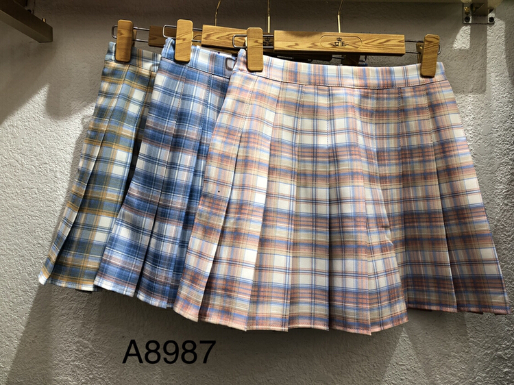 New in early summer! [queen] college style pleated short skirt a8987# ozq