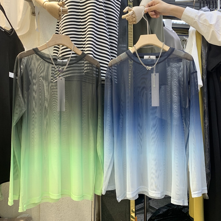 goods in stock! New in early summer! 【8】 Korean gradient Pullover sunscreen shirt (without necklace) 9682# XYY