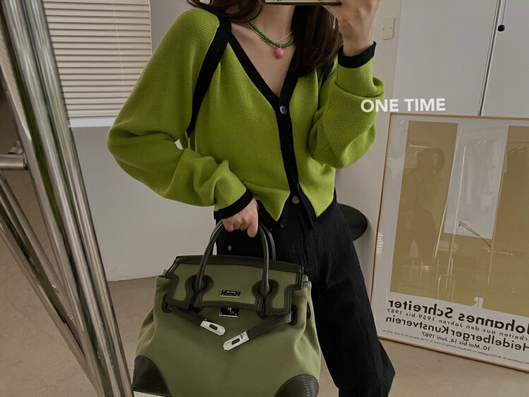 [one time] large women's contrast color splicing Raglan short T-shirt 29097# CLS