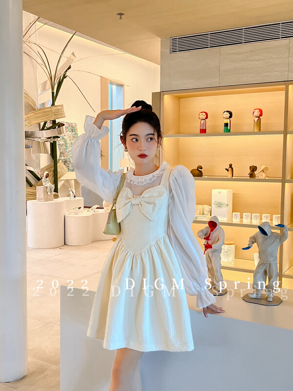 goods in stock! [digm] lady bow thin dress 5951# zxx