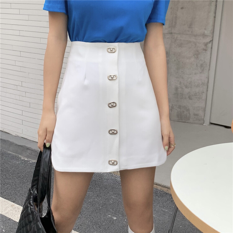 goods in stock! [aenna] Korean solid color slim skirt 9335# cqw