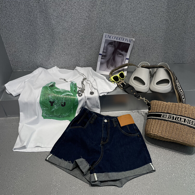 New in early summer! [bobo1972] fashion denim shorts with curl and label cl226081# ozq
