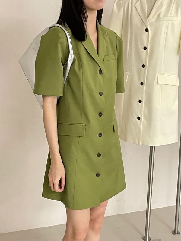 [clean space] simple style suit dress 31558# CLS