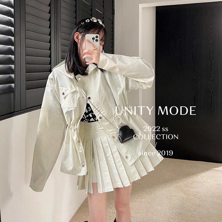 現貨!早春上新!【UNITY】韓版寬鬆百搭抽繩連帽短外套  8951#  CQW