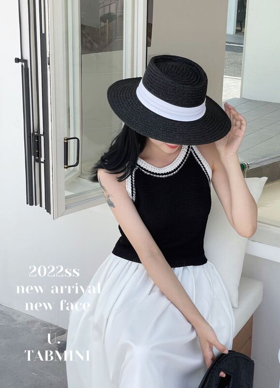 [tabmini] color blocking fashion versatile vest / sling x15175# WPL