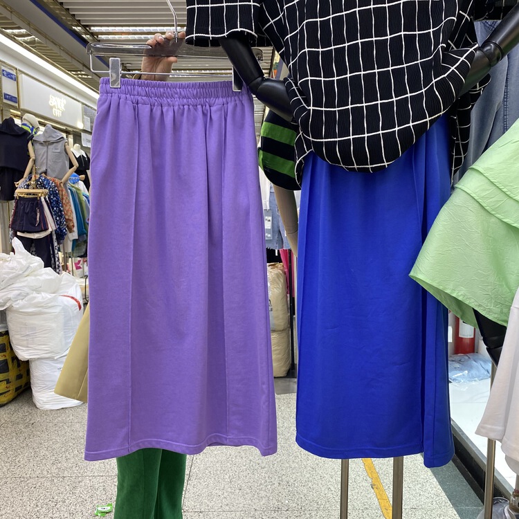 goods in stock! New in early summer! [3. Studio] Korean elastic waist solid color zipper skirt 20083# XYY