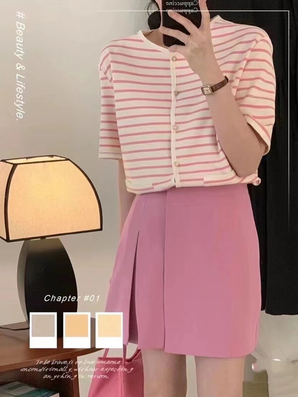[Focus] high waist slim A-line skirt 8029# HBx