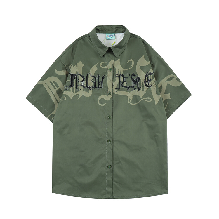 [BNL] personalized letter embroidered shirt 490# ZZL