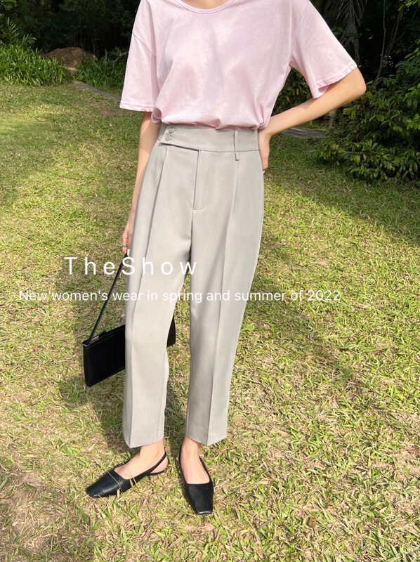 Original price 77.83! New year in early spring! [the show] simple and versatile casual pants (black for 5 days) 60177# CLS