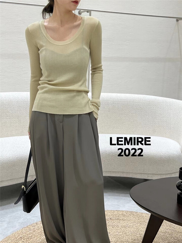 goods in stock! New year in early spring! [Lemire] simple texture leisure Tencel Pullover Sweater ys3-s8060# CLS
