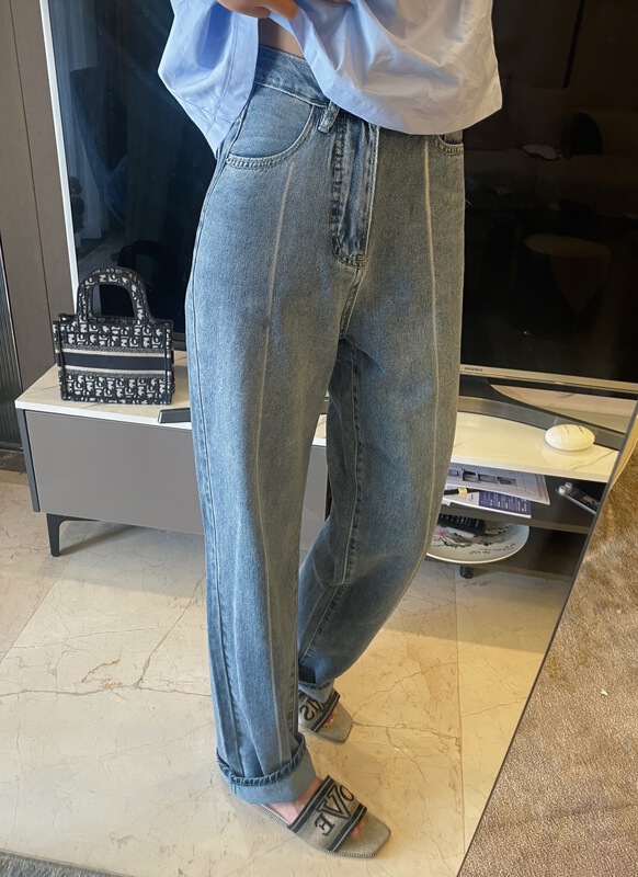 goods in stock! New in early summer! [angelyue] casual and versatile floor mop jeans ys1-052# LSL