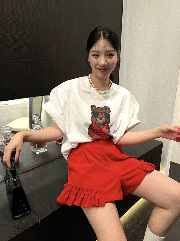【F(X)】韓版百搭印花短袖T恤  T11051#  OZQ
