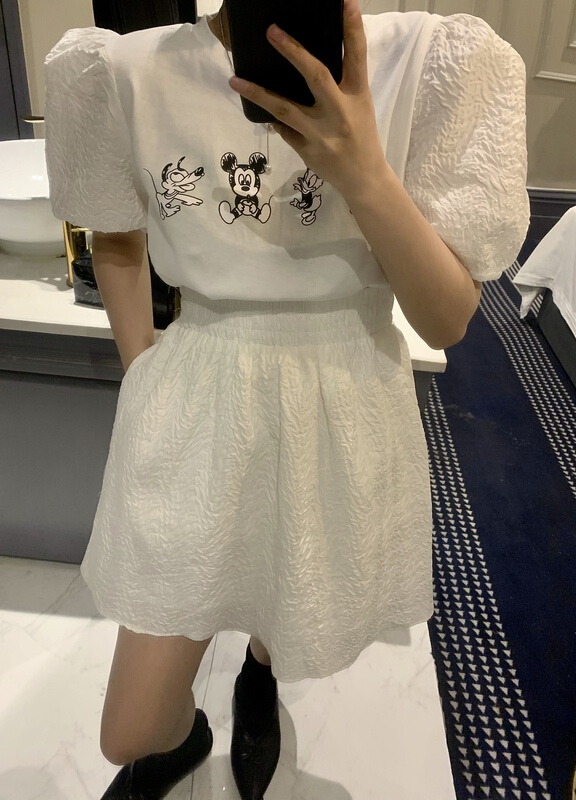 goods in stock! [3. Three point] Korean solid color elastic waist skirt 7122# cqw
