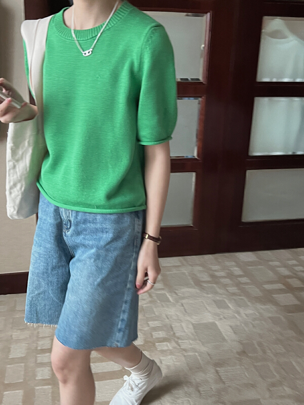 goods in stock! [love] Korean simple and versatile solid color sweater m0576# HBx