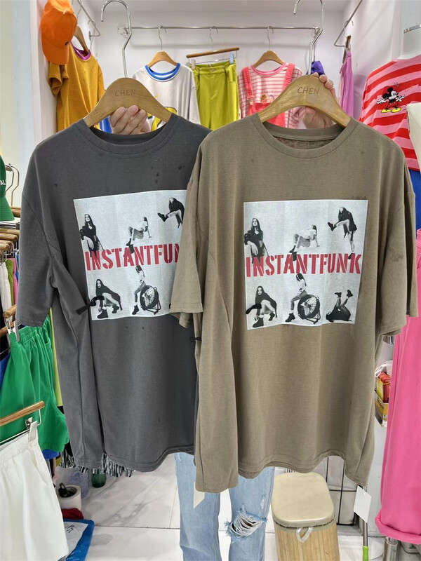 [Chen] Guochao ins printed round neck short sleeve T-shirt 6732# cqw