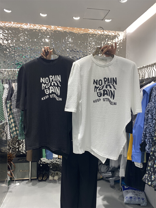 New in early summer! [7n] Korean Pullover letter printed short sleeve T-shirt 8258# ozq