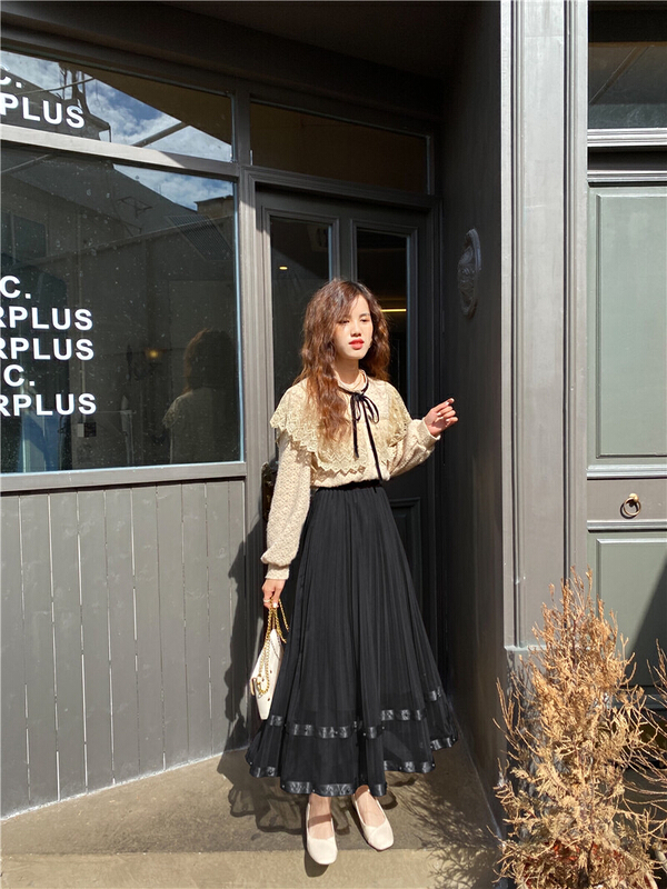 New year in early spring! [S.J] high waist irregular pleated skirt 2213# LSW