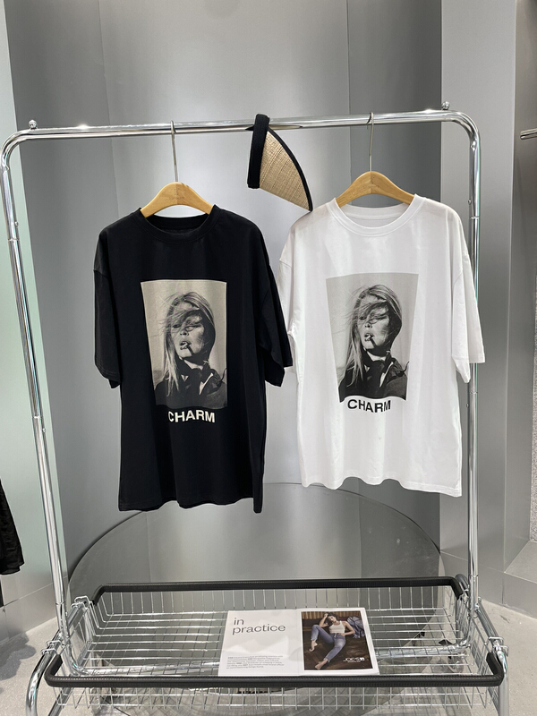 [bobo1972] Korean versatile Fashion Figure short sleeve T-shirt 229583# ozq