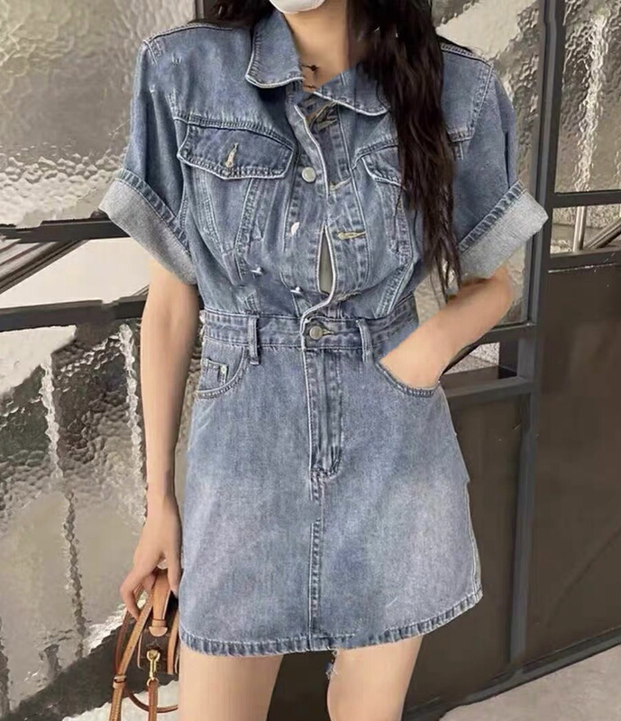 Live broadcast! [JH] vintage fashion dress (with belt) (excluding matching) 41770# PCZ