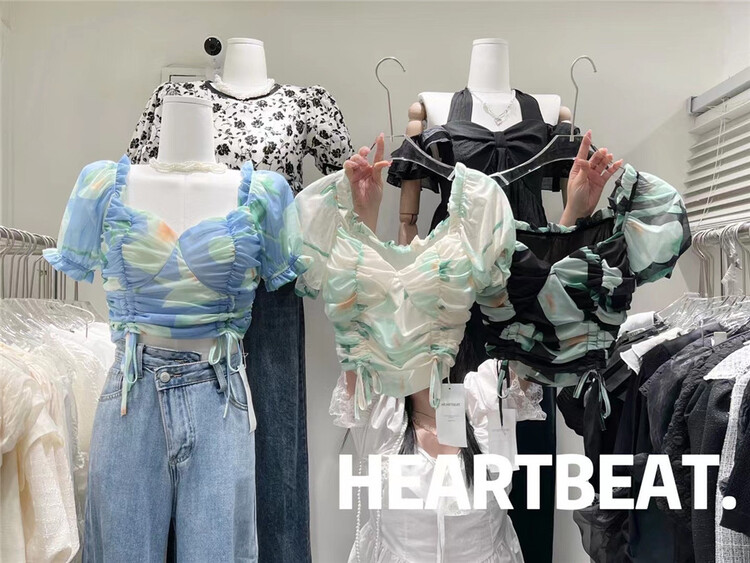 【HEARTBEAT】印花抽繩小眾小衫(只賣小衫)  H4042#  L