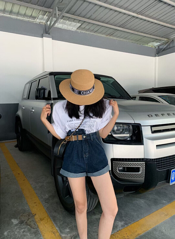 [lsjd] Korean high waist versatile denim shorts am338# WTT