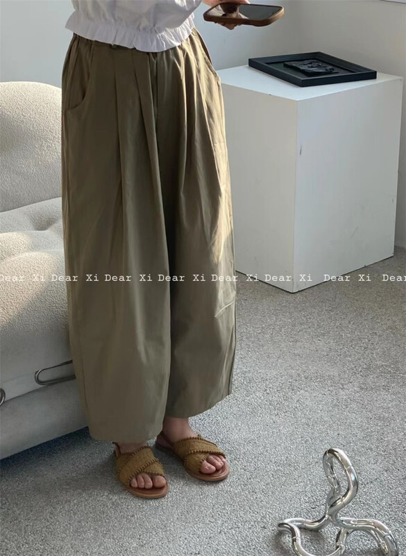 [far. Xi] Korean style simple and slim casual pants 1086# LSW