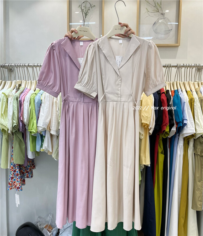 goods in stock! [Max original] slim waist and versatile dress 98135# HBx