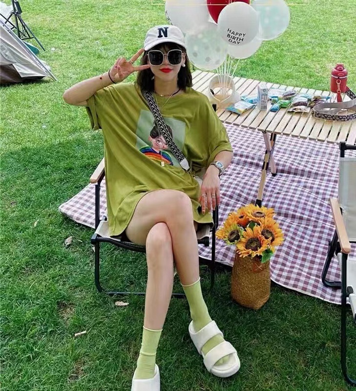 [Duomi] Girls print loose short sleeve T-shirt 2930# zxl