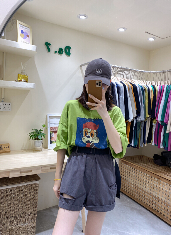 New in early summer! [da. 7] fashionable and versatile casual shorts with thin holes (with belt) (shorts only) 8881# LSL