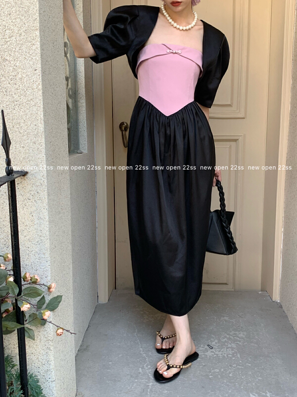 【NEW OPEN】Tulip stitching tube top dress GL22670# ZXL