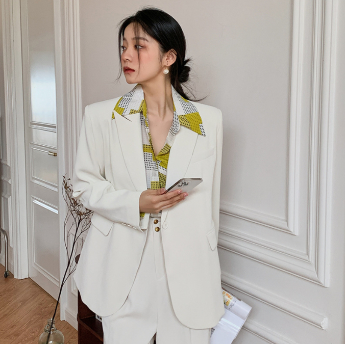 New year in early spring! [Hanna Hanna] Korean slit versatile suit 5101# XJ