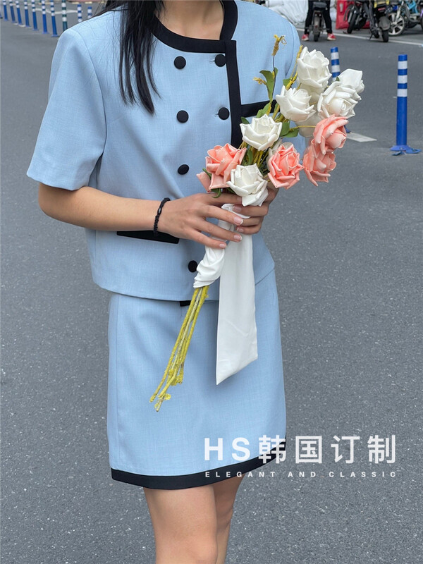 New year in early spring! [HS customized in Korea] Korean Ladies' color contrast short skirt (excluding top) 53006# hjy
