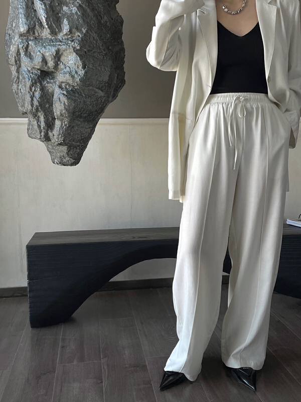 [Hello September] elastic waist straight tube versatile casual pants m2447\cls