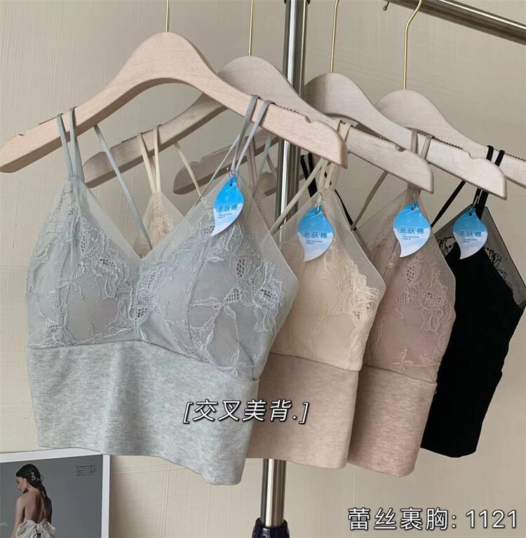 [coco socks industry] comfortable and versatile lace breast wrapped beautiful back underwear 1121# WPL