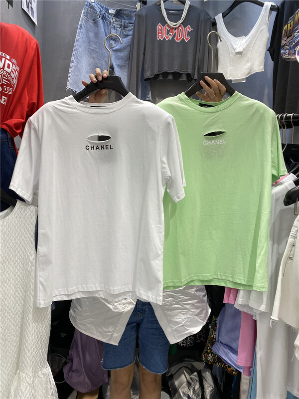 [winner] letter hole loose short sleeve T-shirt 8172# ozq