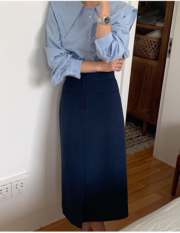 The original price is 95.88! New year in early spring! [the mind] solid color versatile A-line skirt 60100# jhy