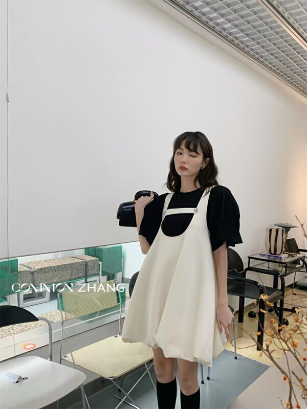 [Zhu] design sense retro Korean style dress (excluding jacket / necklace) 22335# LSW