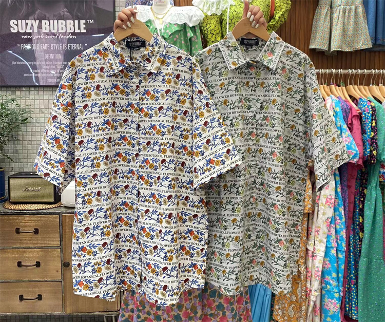 goods in stock! New in early summer! [N21] single breasted Vintage loose shirt 0868-1# WPL