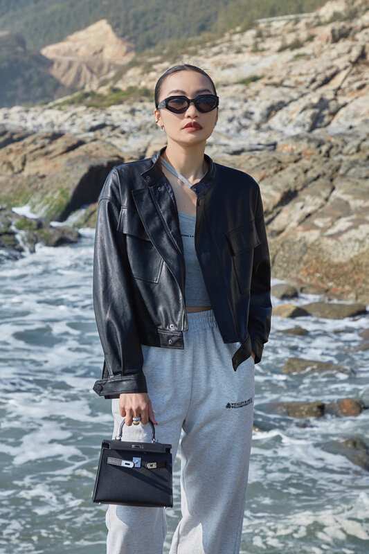 goods in stock! [Za] advanced sense of foreign style PU leather clothes 20016-12# LSL