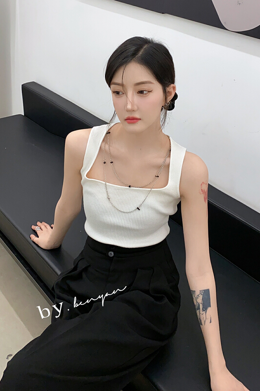 [benyan] fashionable Korean clean vest / sling (with chain) 3165# zxx